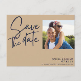 rosa Marineschrift Modernstes schicke Foto Postkarte