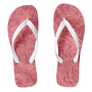 Rosa Marmor Abstrakter Swirl Flip Flops