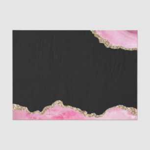 Rosa Marmor Agate Elegante Gemeiner Glitzer Seidenpapier