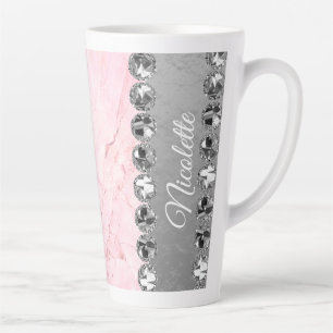 Rosa Marmor Diamond Bling Milchtasse