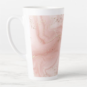 Rosa Marmor Gold Glitter Abstractes Muster Milchtasse