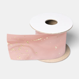 Rosa Marmor Gold Glitter Abstractes Muster Satinband