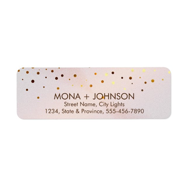 Rosa Marmor Gold Glitzer Sparkle Confetti Dots (Vorne)