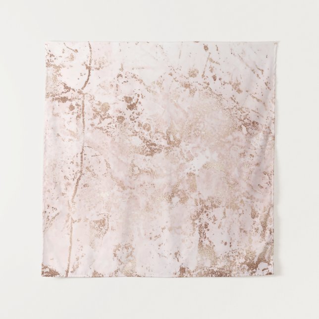 Rosa Marmor: goldener Hintergrund. Wandteppich (Vorderseite)