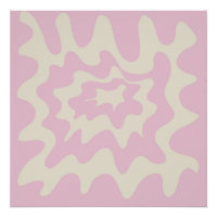 Rosa Marmor Groovy Wavy Strip Moderner Frühling