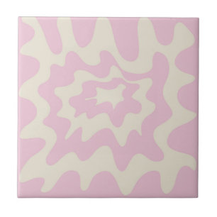 Rosa Marmor Grunge Wellig Stripe Modern Frühling Fliese