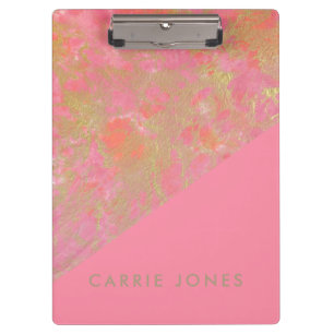 Rosa Marmor Hübsch Gold Business Elegante Klemmbrett