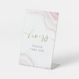 Rosa Marmor in Aquarellfarben bevorzugt Podest-Zei Sockelschild