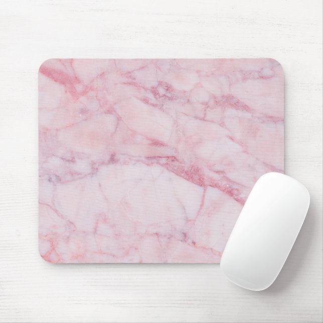Rosa Marmor Mousepad (Mit Mouse)