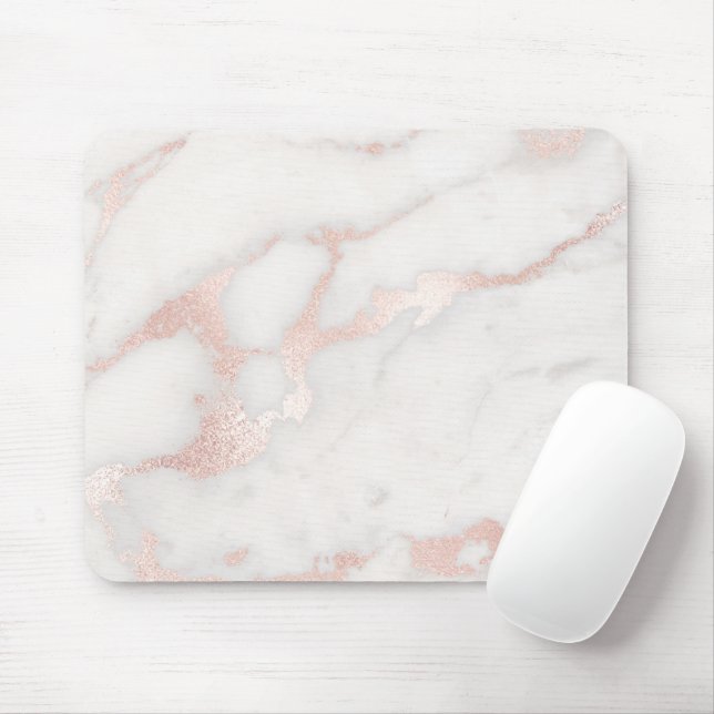 rosa Marmor Mousepad (Mit Mouse)