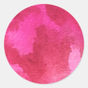 Rosa Marmor Muster Gradient Wasserfarbe Kunst Runder Aufkleber