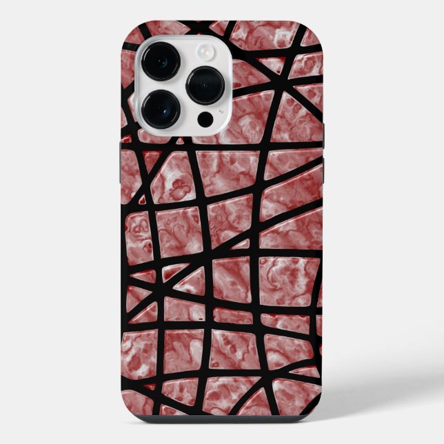 Rosa Marmor-Optik iPhone Hülle (Rückseite)