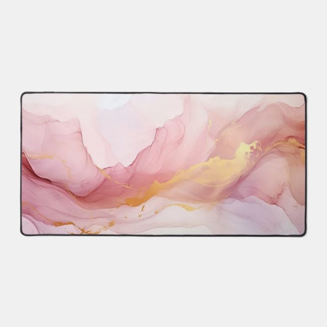 Rosa Marmor Schreibtischunterlage (Vorderseite)