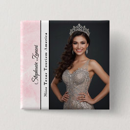 Rosa Marmor-Seitensash-Foto-Button-Anstecknadel Button