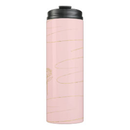 Rosa Marmor-Wärmebecher mit Roségold Thermosbecher