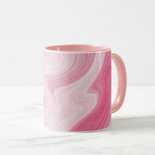 Rosa Marmor-Wirbelmuster – Ästhetisches Abstrakt Tasse