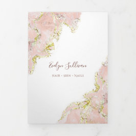 Rosa Marmordesign-Trifold-Broschüre Dreifach Gefaltete Karte