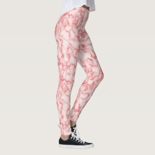 Rosa Marmorfelsen Wirbel Hübschen Gemusterten Leggings