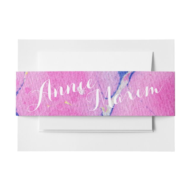 Rosa marmoriert einladungsbanderole (Vorderseite Beispiel)