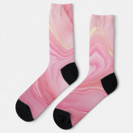 Rosa marmorierter Hintergrund Socken