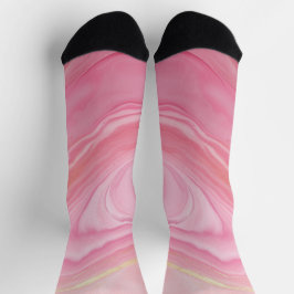 Rosa marmorierter Hintergrund Socken