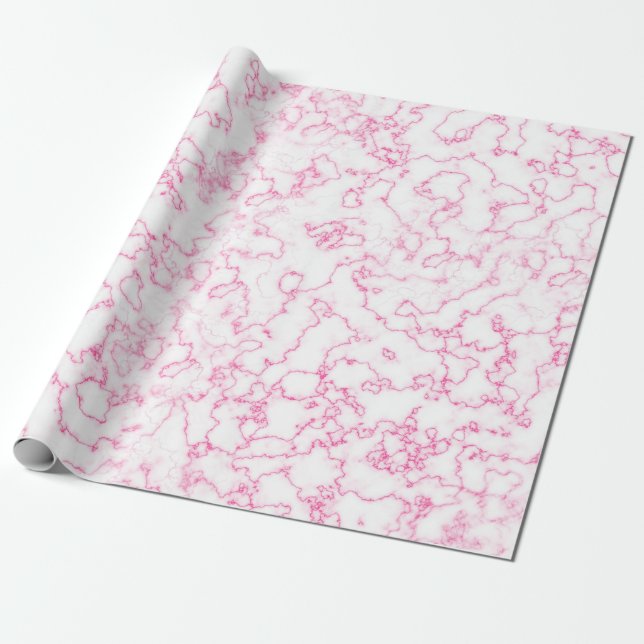 rosa Marmormuster Geschenkpapier (Ungerollt)
