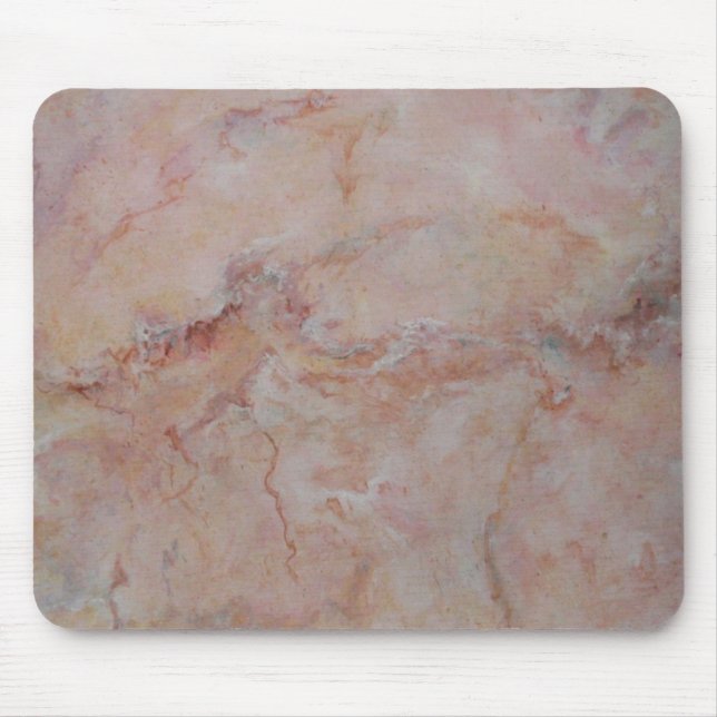Rosa Marmorplatte Mousepad (Vorne)
