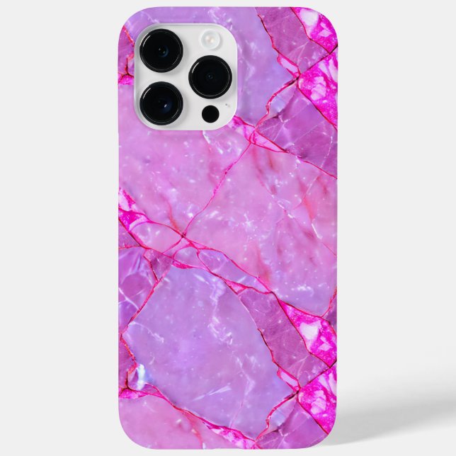 Rosa Marmorstruktur, Marmoreffekt Case-Mate iPhone Hülle (Rückseite)