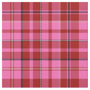 Rosa-Maron-Karo-Tartan-Design Stoff