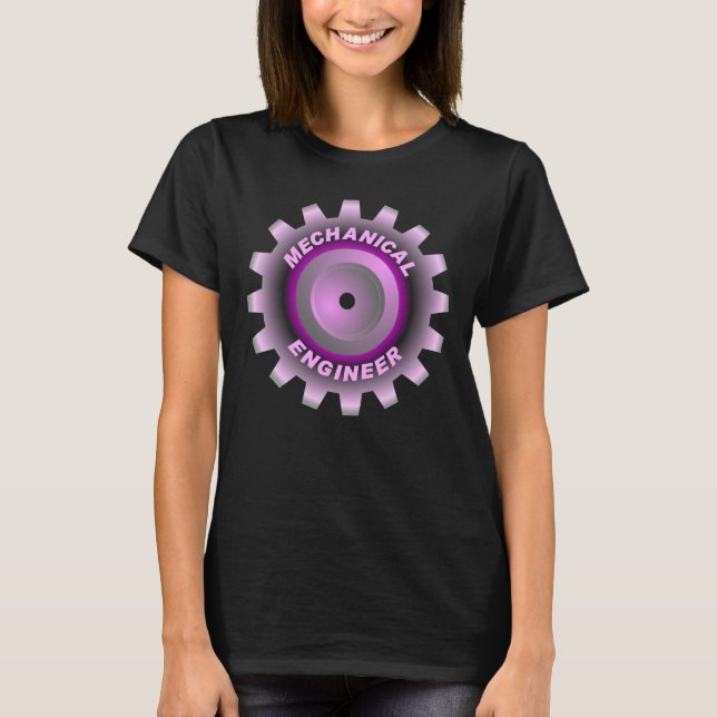 rosa Maschinengetriebe T-Shirt (Vorderseite)