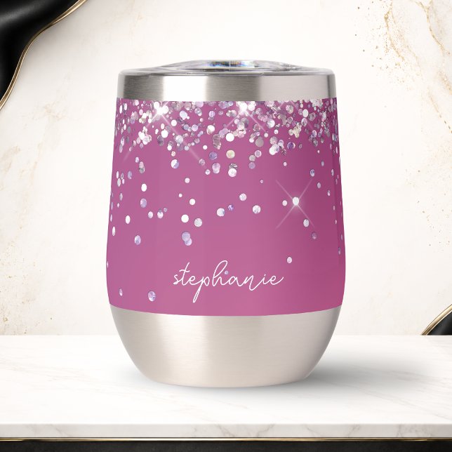 Rosa Maßanfertigung  (Pink Custom Thermal Wine Tumbler)