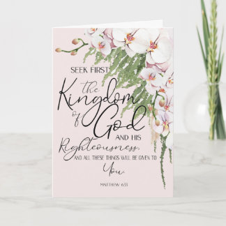 Rosa Matthew 6:33 Seek the Kingdom of God Card Karte