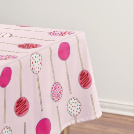 Rosa Mattiert Cake Pop Nachtisch Bäckerei Printmed Tischdecke