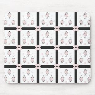 Rosa Maus Nahtloses Musterdesign - Süße Dekoration Mousepad
