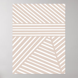 Rosa/Mauve Minimalistische Streifenwand Kunstdruck Poster