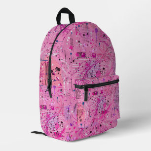 Rosa Maximalistischer Abstrakter: Himbeer-Sundae Bedruckter Rucksack
