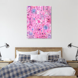 Rosa maximalistischer abstrakter Kunst Leinwanddruck