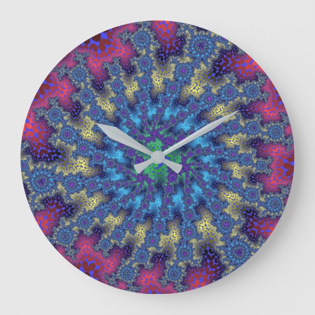 Rosa Meeresbrust Große Wanduhr (Vorderseite)