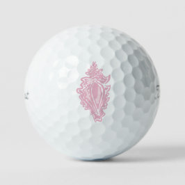 Rosa Meeresmuscheln Golfball