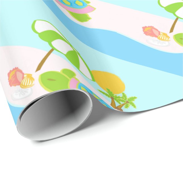 Rosa Meeresschildkröte-glattes Packpapier, 30" x Geschenkpapier (Rolleneckpunkt)