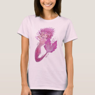 Rosa Meerjungfrau-Fantasie-Baby - Puppe T - Shirt