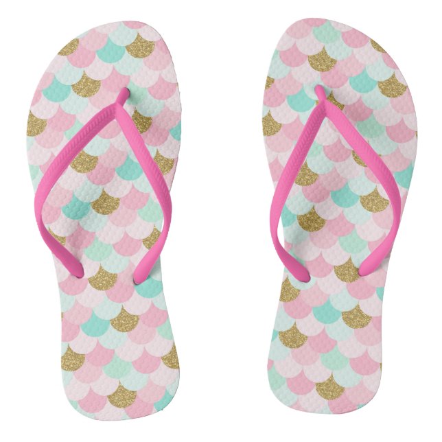 Rosa Meerjungfrau Flip Flops (Fußbett)
