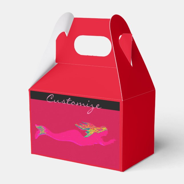 Rosa Meerjungfrau Geschenkschachtel (Vorderseite)