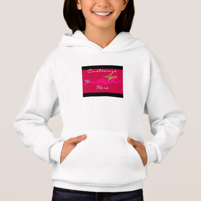 Rosa Meerjungfrau Hoodie (Vorderseite)