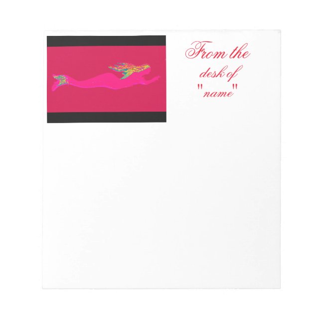 Rosa Meerjungfrau Notizblock (Vorderseite)