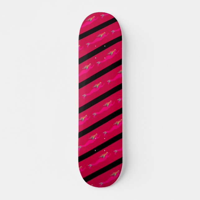 Rosa Meerjungfrau Skateboard (Vorne)