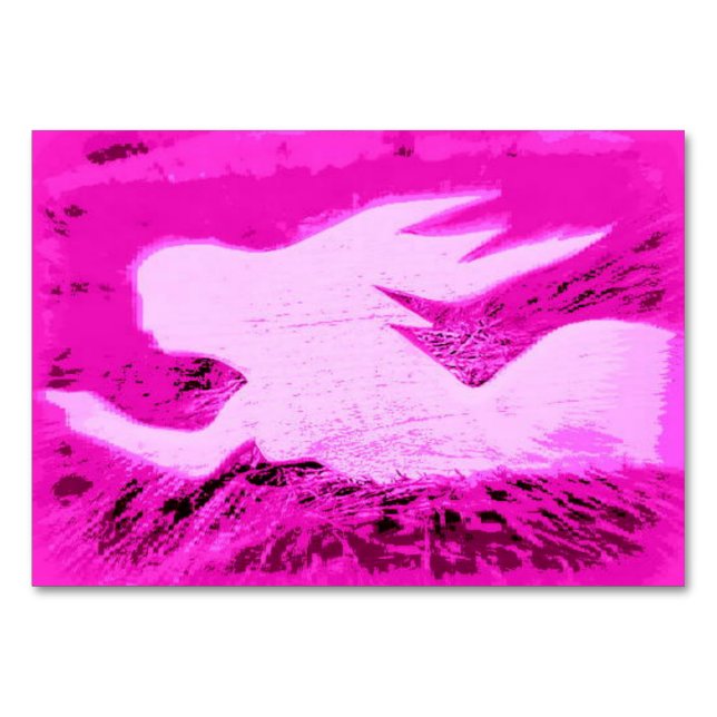 Rosa Meerjungfrau Tischnummer (Vorderseite)