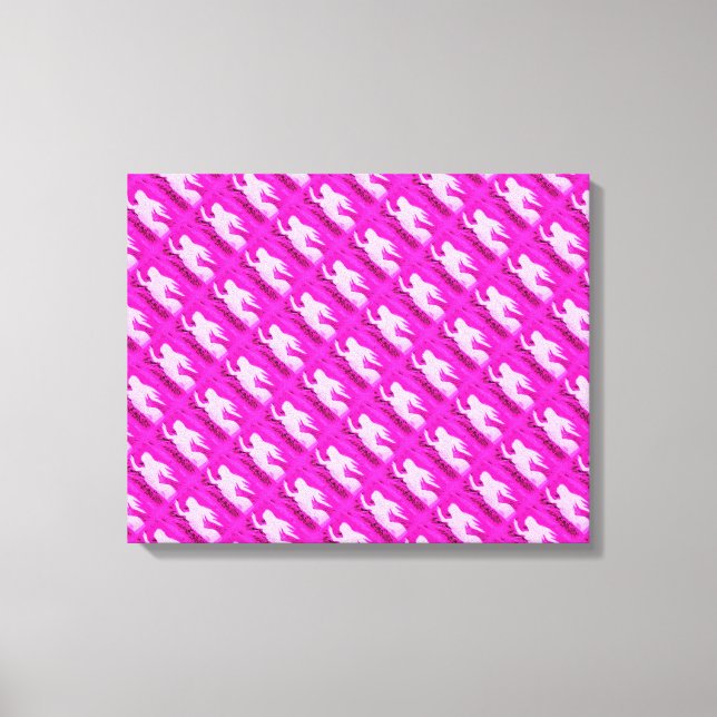 rosa Meerjungfrauen Leinwanddruck (Vorderseite)