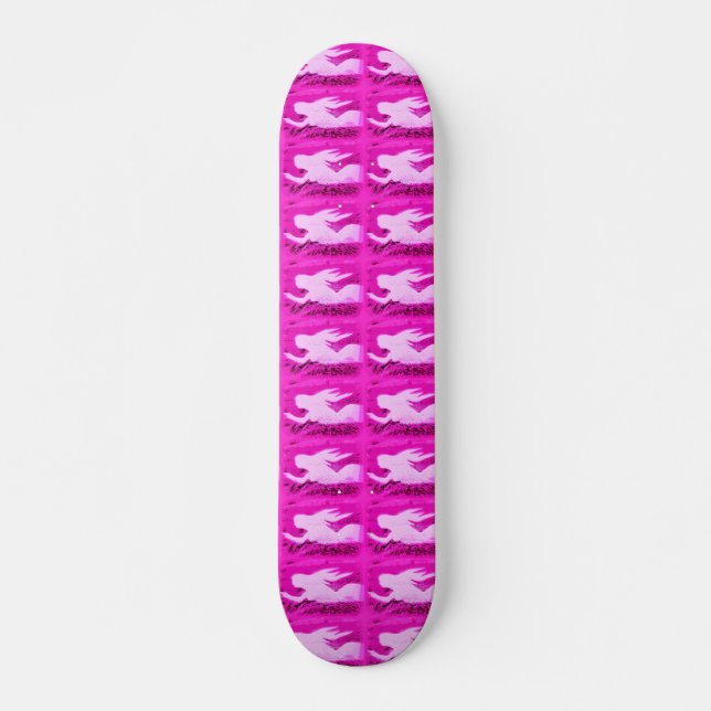 rosa Meerjungfrauen Skateboard (Vorne)