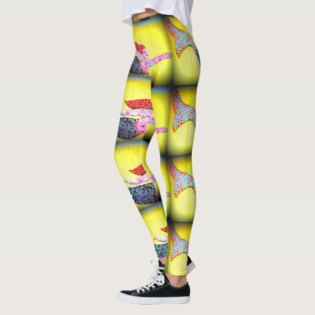Rosa Meerjungfrauen Thunder_Cove gelb Leggings (Links)